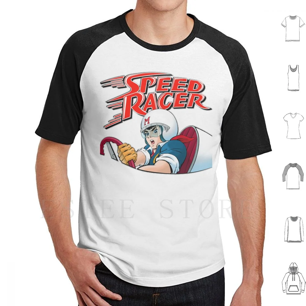 Camiseta de algodón para hombre 6xl dibujos animados Saturday Morning 1960s 60s japonés Racer Chim Chim Spridle