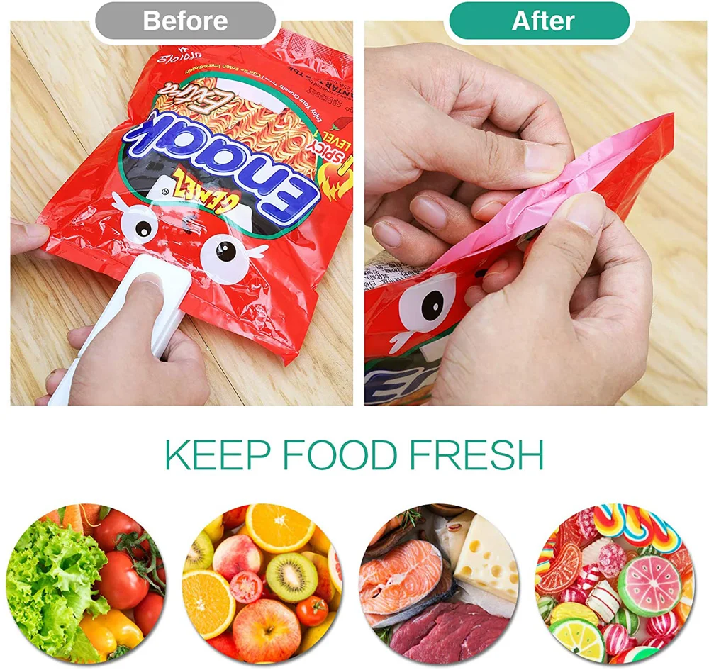 New Mini Bag Sealer 2-in-1 Portable Heat Sealers Rechargeable Handheld Vacuum Heat Sealers &Cutter for Plastic Bag Storage Food