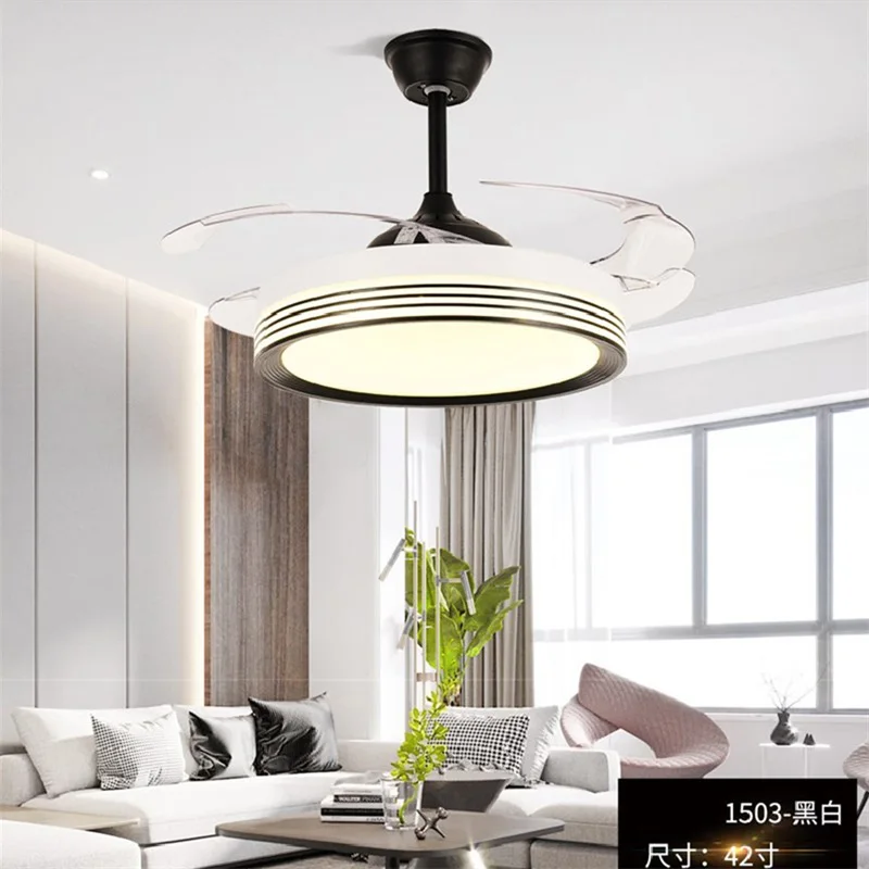 86LIGHT Ceiling Fan Light Invisible Lamp With Remote Control Modern Simple LED For Home Living Room