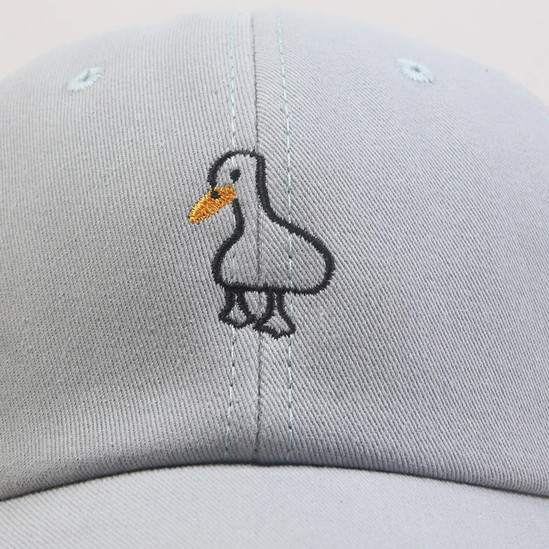 Cartoon Duck Embroidery Cotton Casquette Baseball Cap Adjustable Snapback Hats for Men and Women 186