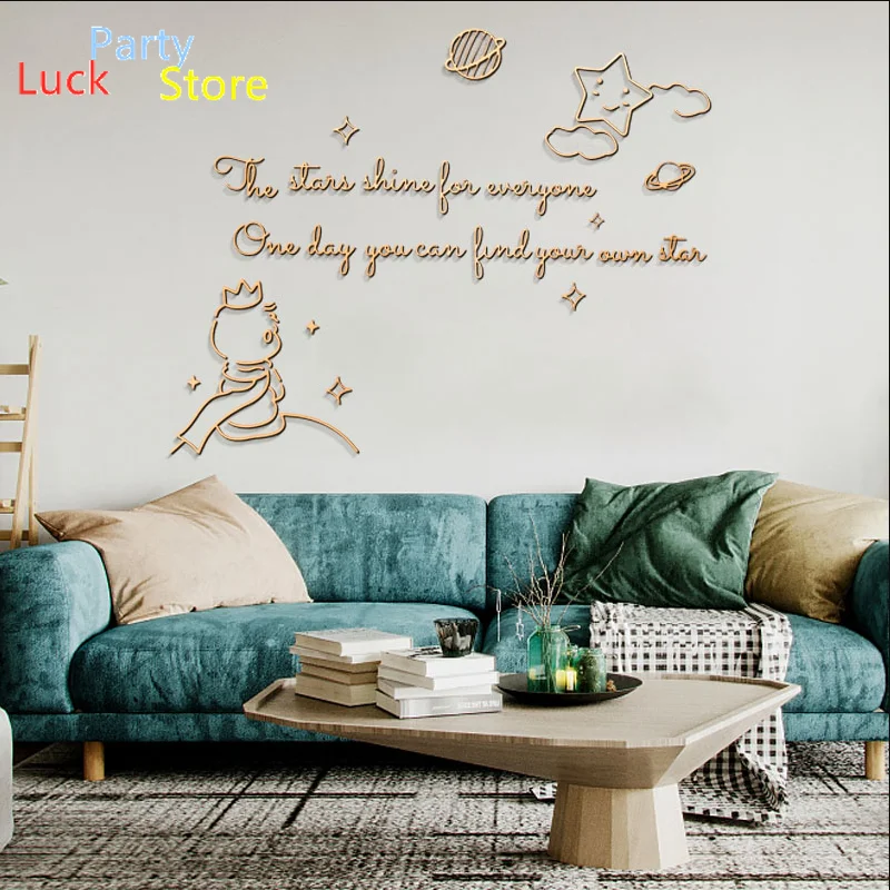 3D Three-dimensional Rext Wall Stickers English Letters Wweet And Warm Nordic INS Bedroom Living Room Background Wall Decoration