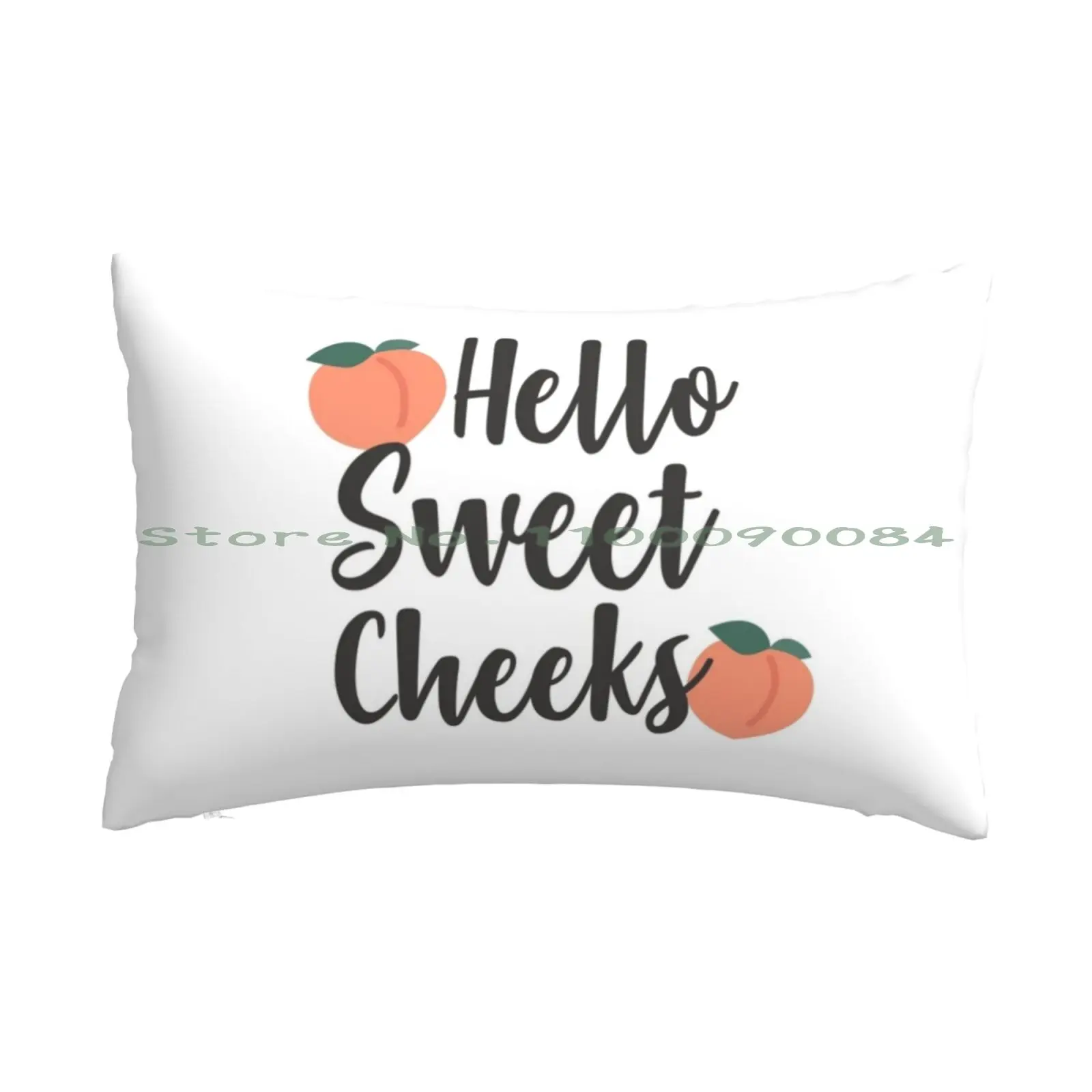 Peach Hello Sweet Cheeks Printable Pillow Case 20x30 50*75 Sofa Bedroom Just Peachy Peach Printable Peach Bathroom Peachy Clean