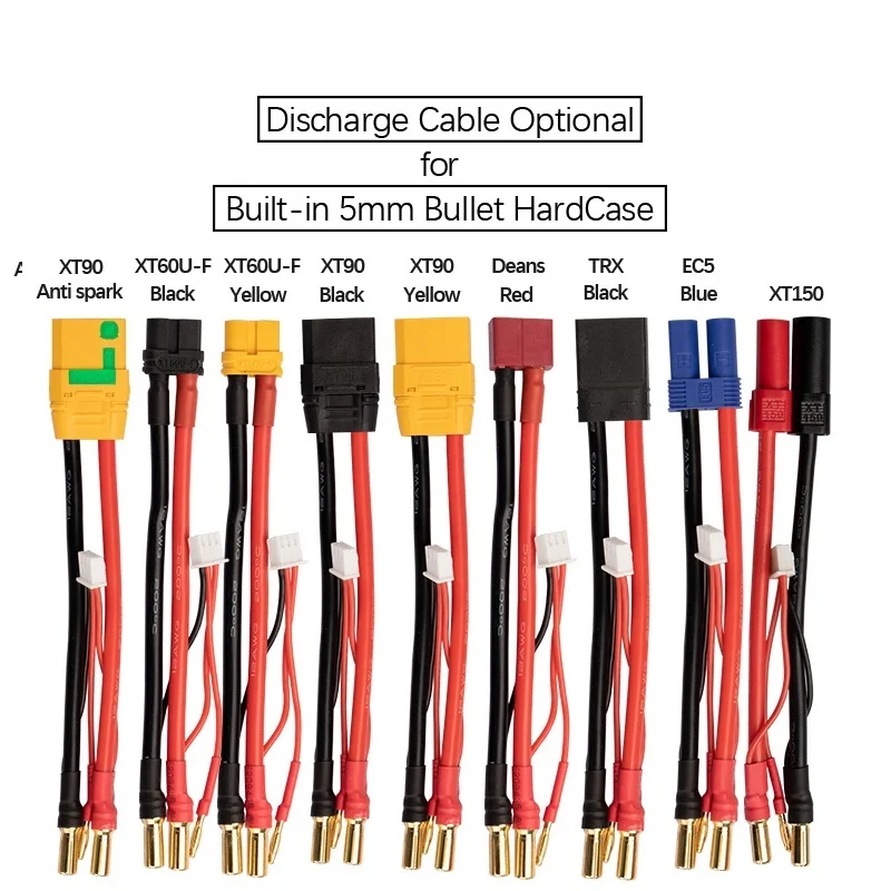 Cable de carga de batería de litio Lipo de 5MM 2S 7,4 v 7,6 v cabezal de equilibrio T/ XT60/EC5/XT90/TRX para coches DIY modelo juguetes Cable de silicona