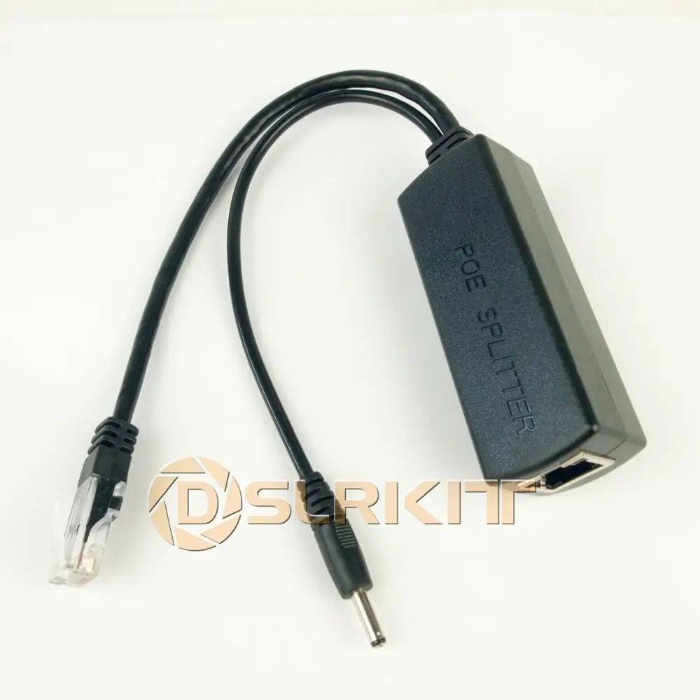 DSLRKIT DC 5V 2.4A 3.5*1.35mm 포트 기가비트 활성 PoE 분배기, 802.3af 802.3at 1000mbps