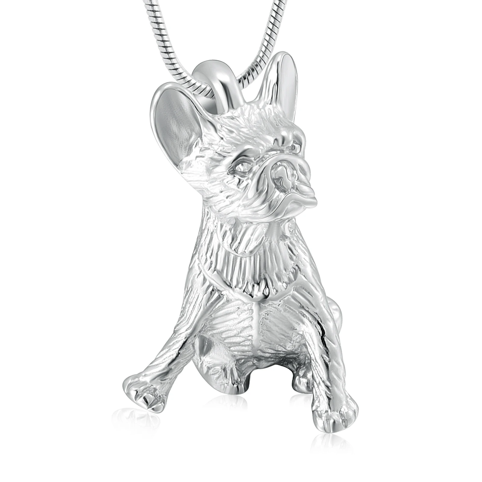 Cremation Jewelry for Ashes Cute Dog Shape Urn Necklace Ashes Holder Stainless Steel Keepsake Jewelry with 20 inch Snake Chain