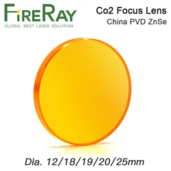 FireRay China Co2 Laser ZnSe Soczewka skupiająca Dia.12 18 19.05 20mm FL38.1-127mm 1.5 - 4