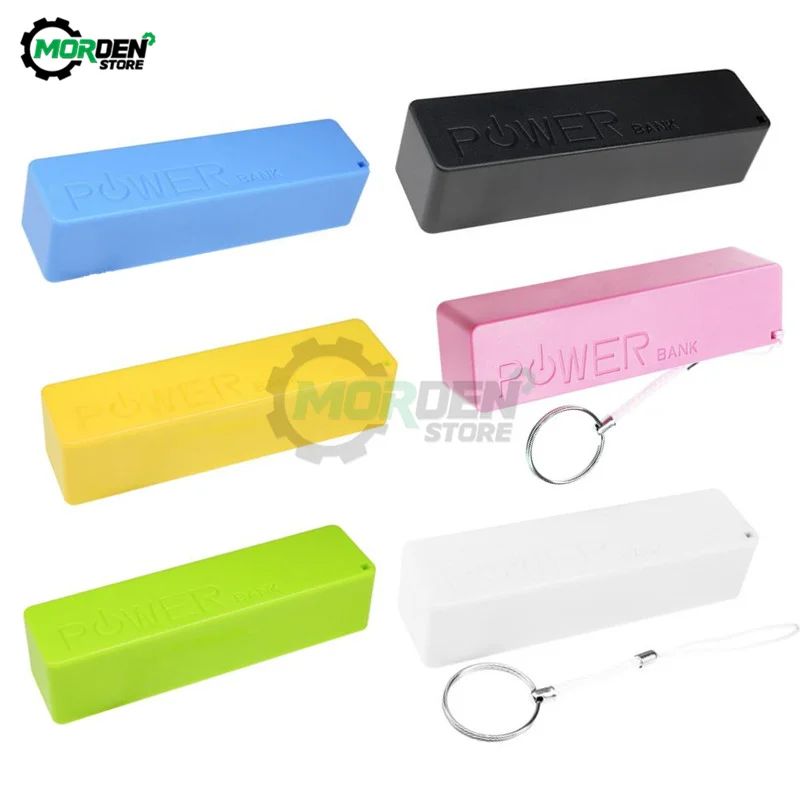 USB Power Bank 18650 Battery Charger Case Shell DIY Box With Key Chain For iPhone For Smart Phone MP3 Electronic Mobile Charging