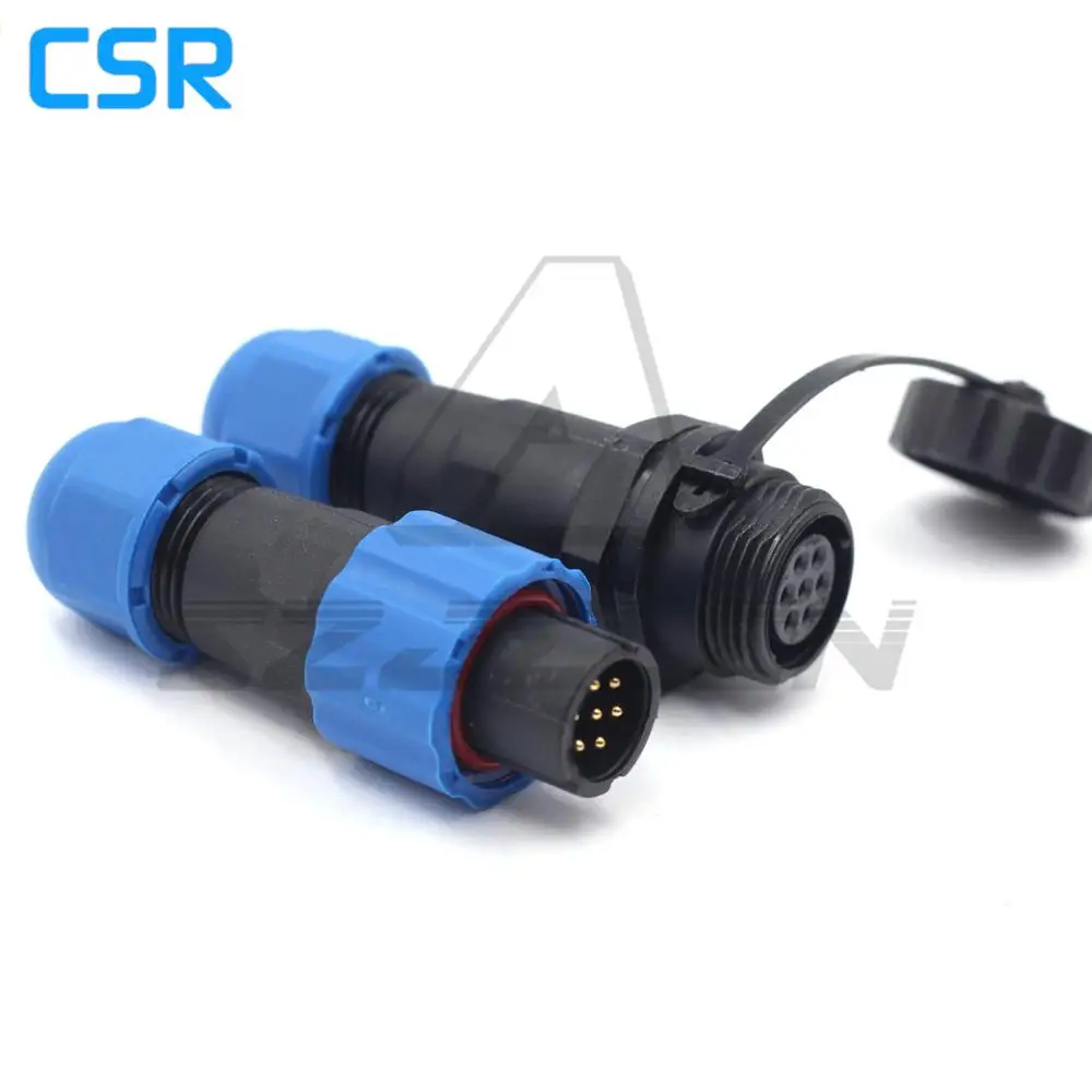 Sd1310/P-Sd1312/S,  7 Pin Waterproof Connector Plug & Socket, Ip68. Aviation Led Power Docking Cable Connector