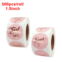 100/300/500 pcs Pink Thank You Stickers 1.5inch Decor Seal Labels Gift Packing Thank You Paper Stickers For Wedding Handmade DIY