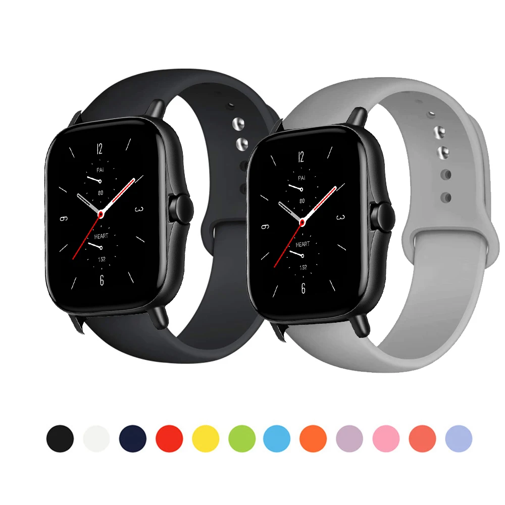 ซิลิโคนสำหรับ Huami Amazfit GTS / GTS 2 2e Mini สายรัดข้อมือสำหรับ Amazfit BIP สาย