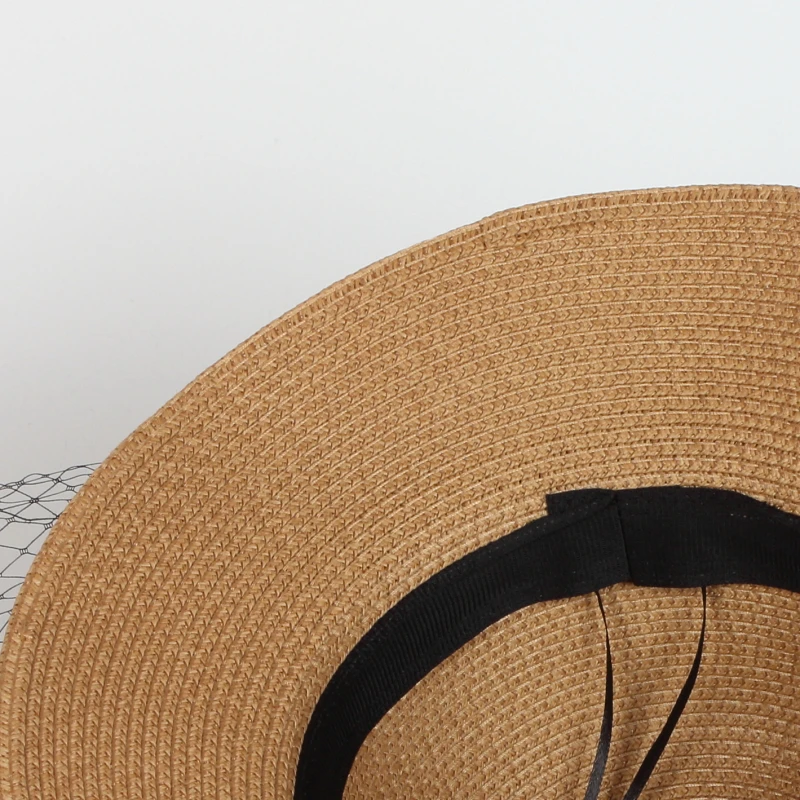 Wholesale New Fashion Lady Paper Bucket Caps Women Summer Beach Straw hats with big Bowknot