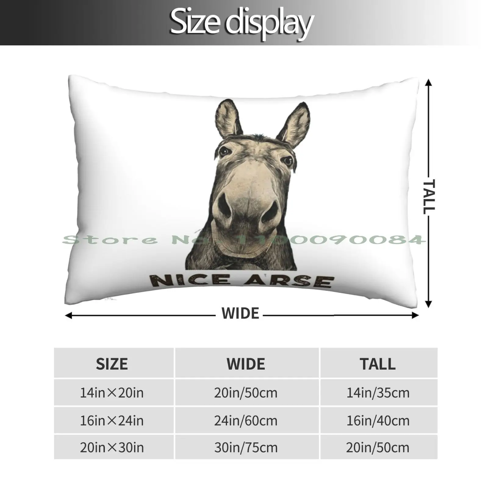 Donkey Nice Arse Funny Gifts Pillow Case 20x30 50*75 Sofa Bedroom Vintage Retro Mens Papa Like A Grandpa Fathers Day Mothers