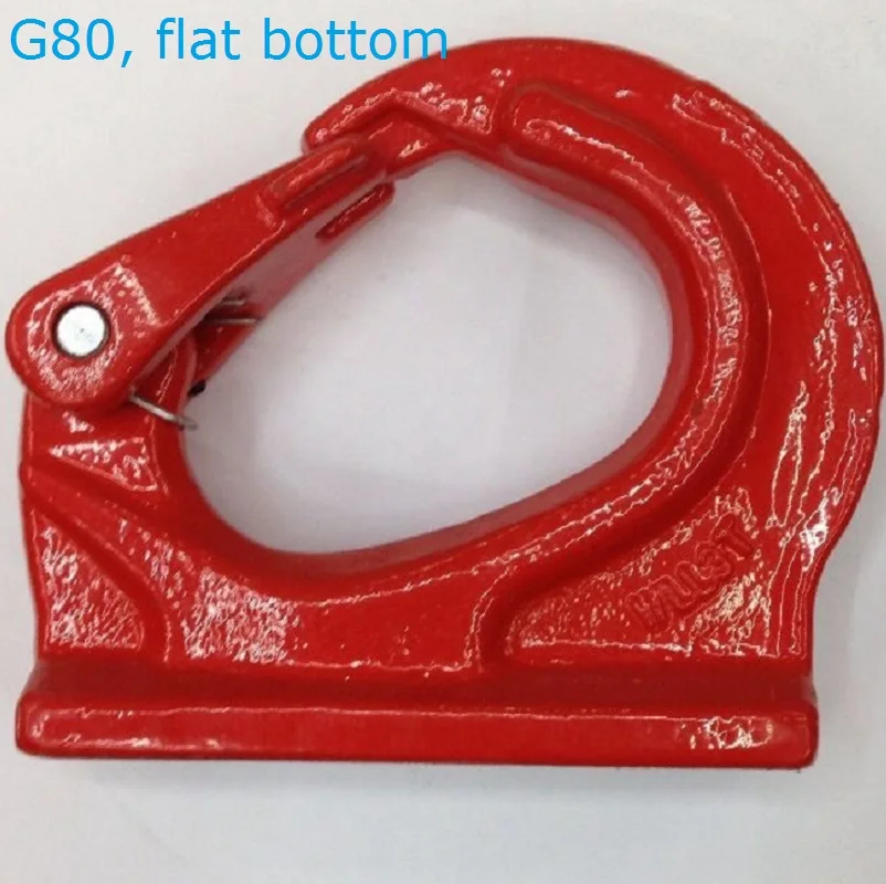 1T-8T G80 welded lifting hook for excavator bucket small turpentine hook towing hoist crane winch chain part