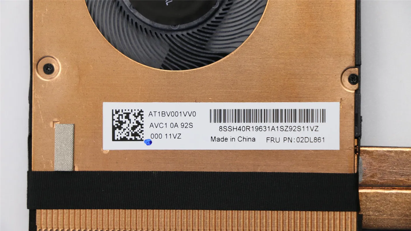 Imagem -04 - Original Uma Cpu Ventilador de Refrigeração do Dissipador Calor Refrigerador do Radiador para Lenovo Thinkpad E495 E595 Portátil 02dl861 02dl862 Novo