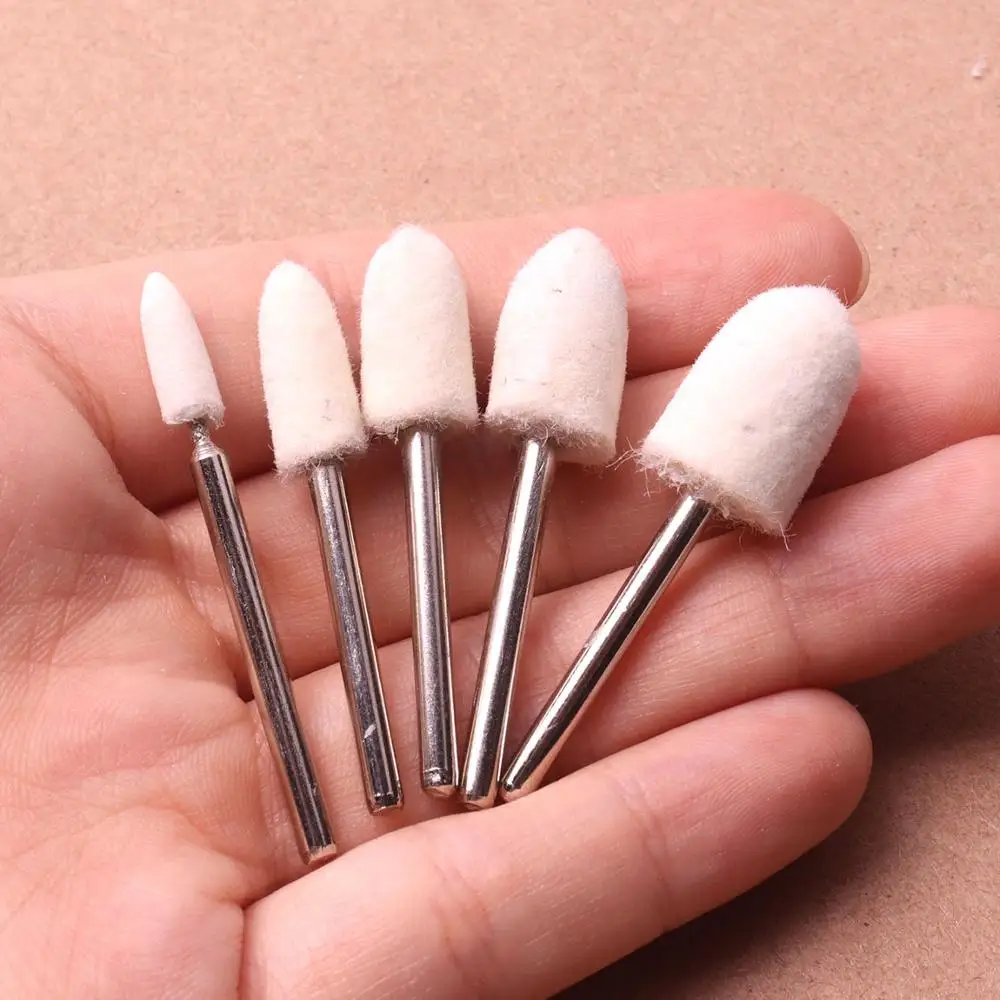 5 sztuk 3mm Shank filc wełniany polerowanie tarcze polerskie głowica szlifierska 4/6/8/10/12mm do wiertarki Dremel ściernica narzędzia obrotowe