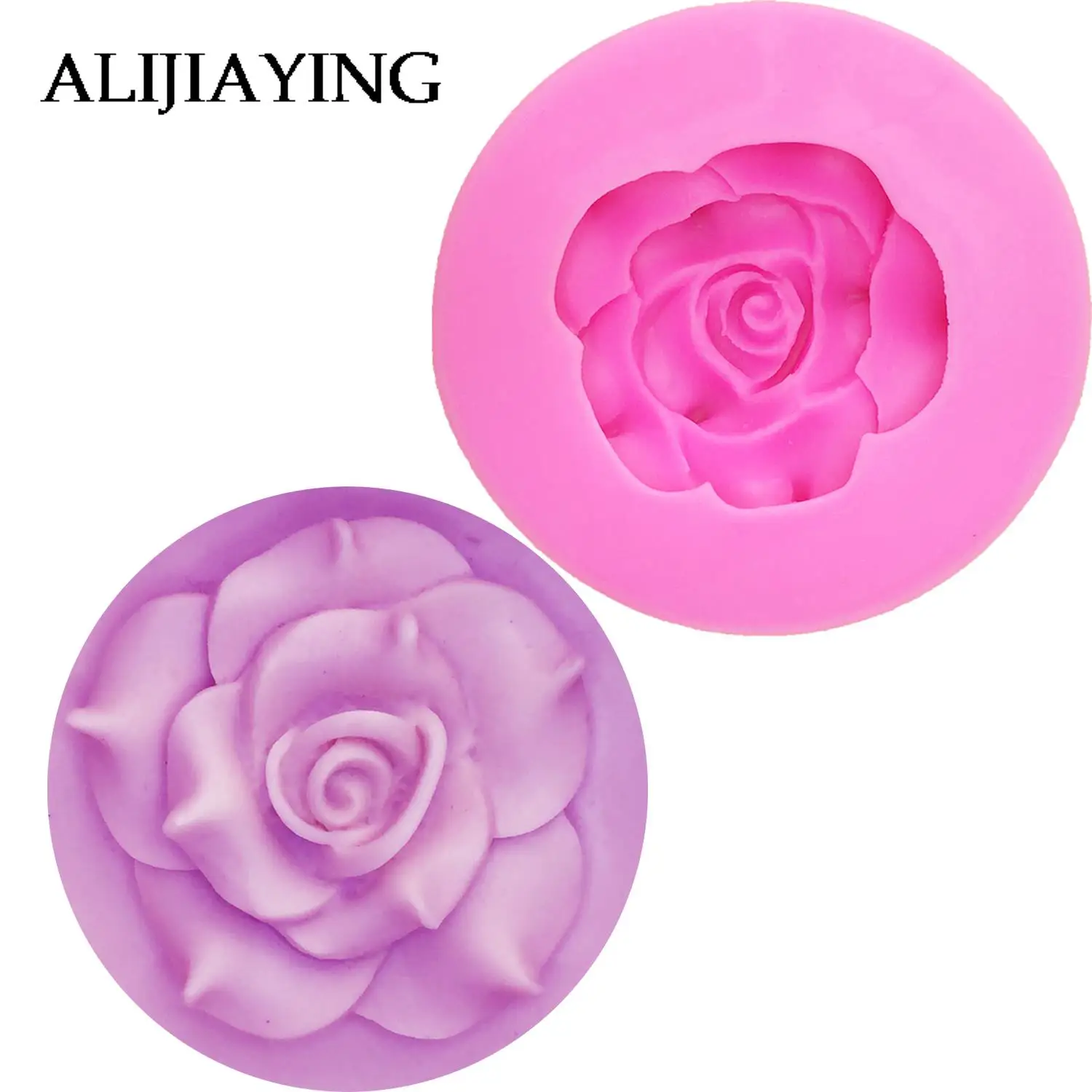 M0351 3D Rose Flower Silicone Mold Fondant Gift Decorating Chocolate Cookie Soap Polymer Clay Resin baking molds