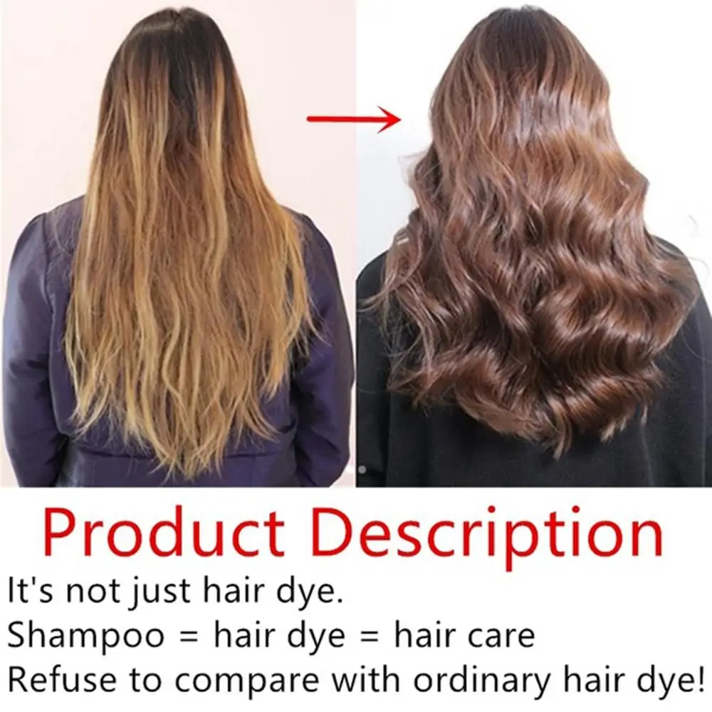 1-delige mode haarstylingtools Milde formule haarshampoo Wit haar in zwart Instant haarverf Gemberextracten