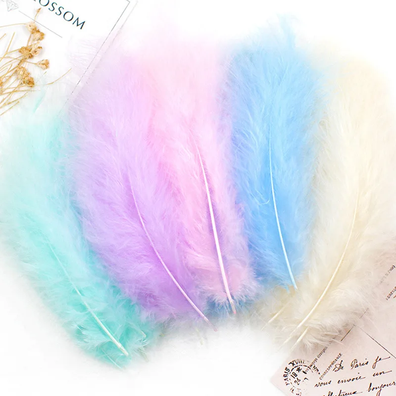 50PCS/Pack Colorful Fantasy Feather Scrapbook Decoration Materials Diary Journal Paste Sticker Accessory DIY Crafts Bookmark