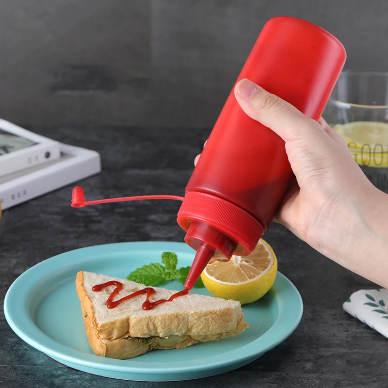 YOMDID Sauce Squeeze Bottle Condiment Squeeze Bottles For Ketchup Mayonnaise Mustard Olive Oil Sauce Bottle Kitchen Accessories