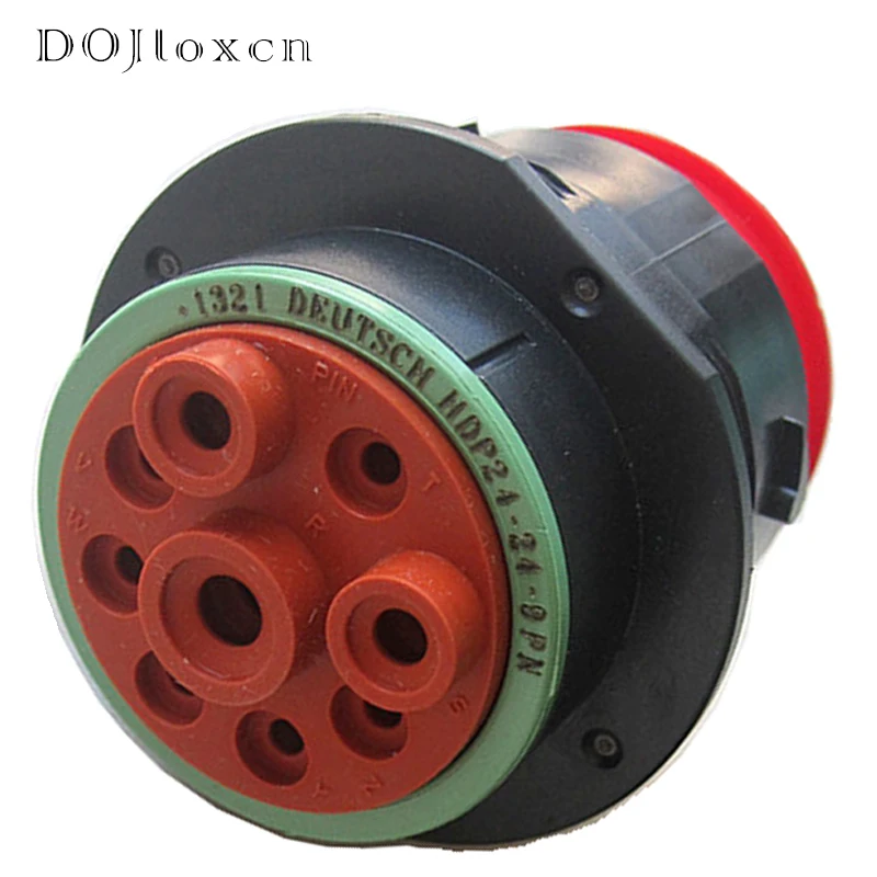 1 Set 9 Pin Original USA Deutsch Male Female Black Connector Plug HDP Series Cavities HDP24-24-9PE HDP26-24-9SE