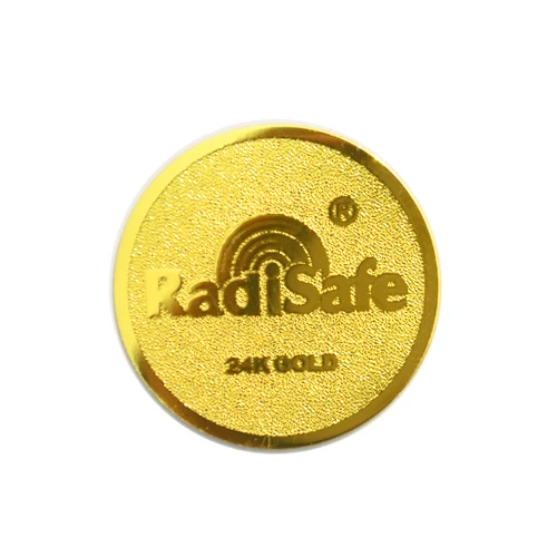 mobile phone sticker realy work shiled 99.8%24K-Gold Radi Safe anti radiation sticker 100pcs/lot