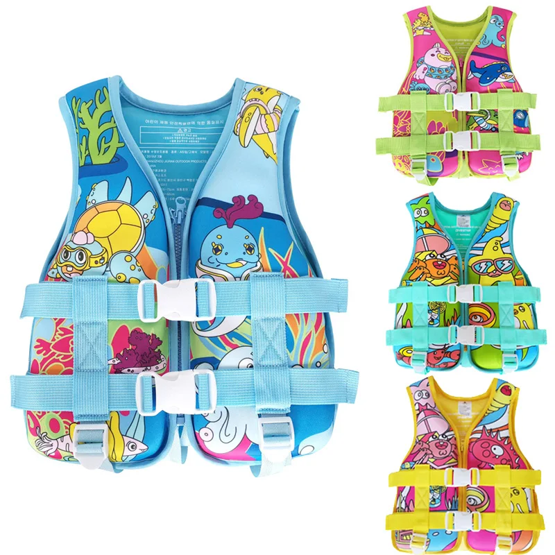 

Kid's Life Vest for Drifting Boating, Neoprene Swimsuit, Sunscreen Floating Power Swimming Jacket, Girls and Boy