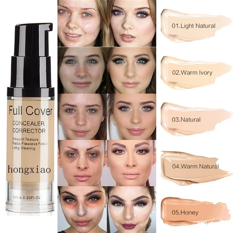 6 Colors Natural Make Up Base Cosmetic Full Cover Concealer Makeup 6ml Eye Dark Circles Cream Face Corrector Waterproof d1