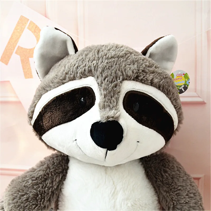 28/35/50cm Raccoon Plush Toy Forest Friends Stuffed Toy Girl Sleeping Pillow Big Tail Animal Doll Cute Creative Toys Kids Gift