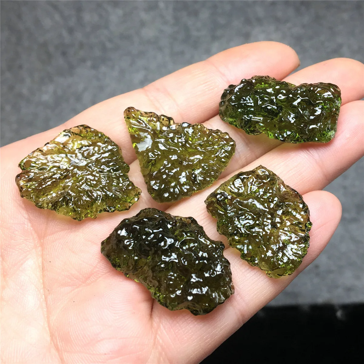 1PC green Moldavite Czech Meteorite Impact Glass  Rough Stone Crystal Energy Stone