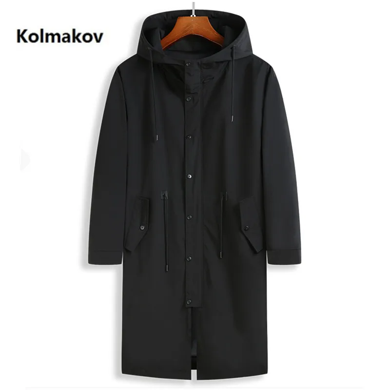 2024 spring Long style coat men\'s High quality casual trench coat , casual hoooded jackets men,size XL-8XL