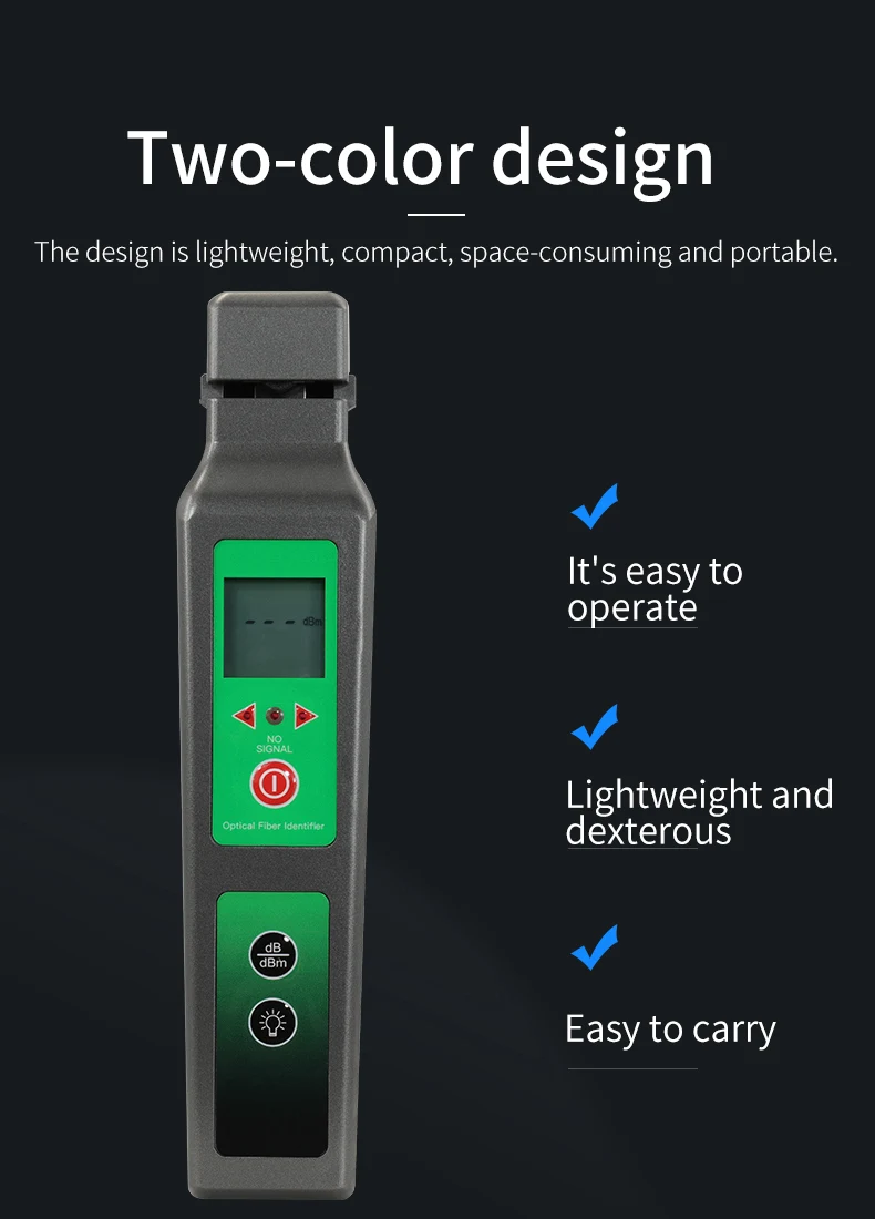 KFI-40 Live Fiber Optical Identifier Komshine KFI-40 With LED Display Identifying Direction Break Checker FTTH Testing Tool