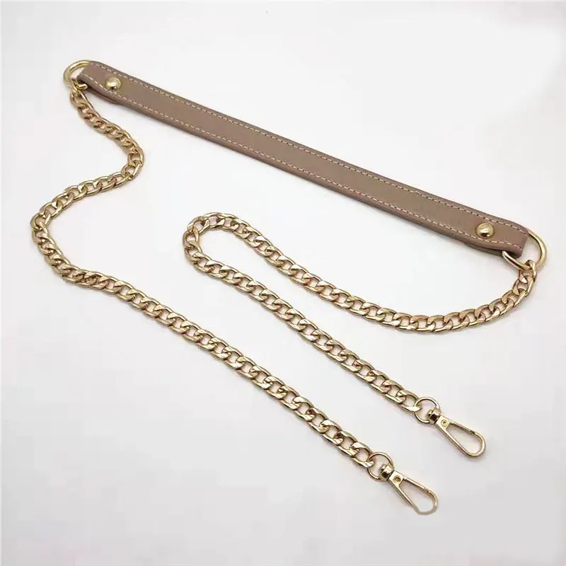 120cm PU Leather bag chain Shoulder Bag Strap Buckle Handle Gold Metal Chain Repalcement Solid Handbag Accessories Correa Bolso