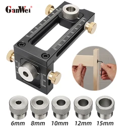 2 in 1 Drill Puncher Locator Cross Oblique Flat Head Puncher Jig Woodworking Tools For Bed Cabinet Furniture Wood Connecting