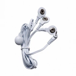 4 Buttons Electrode Wires TENS Unit Lead Wires Cables for Tens EMS Standard 2.5mm Connection Massage Tools 1PCS