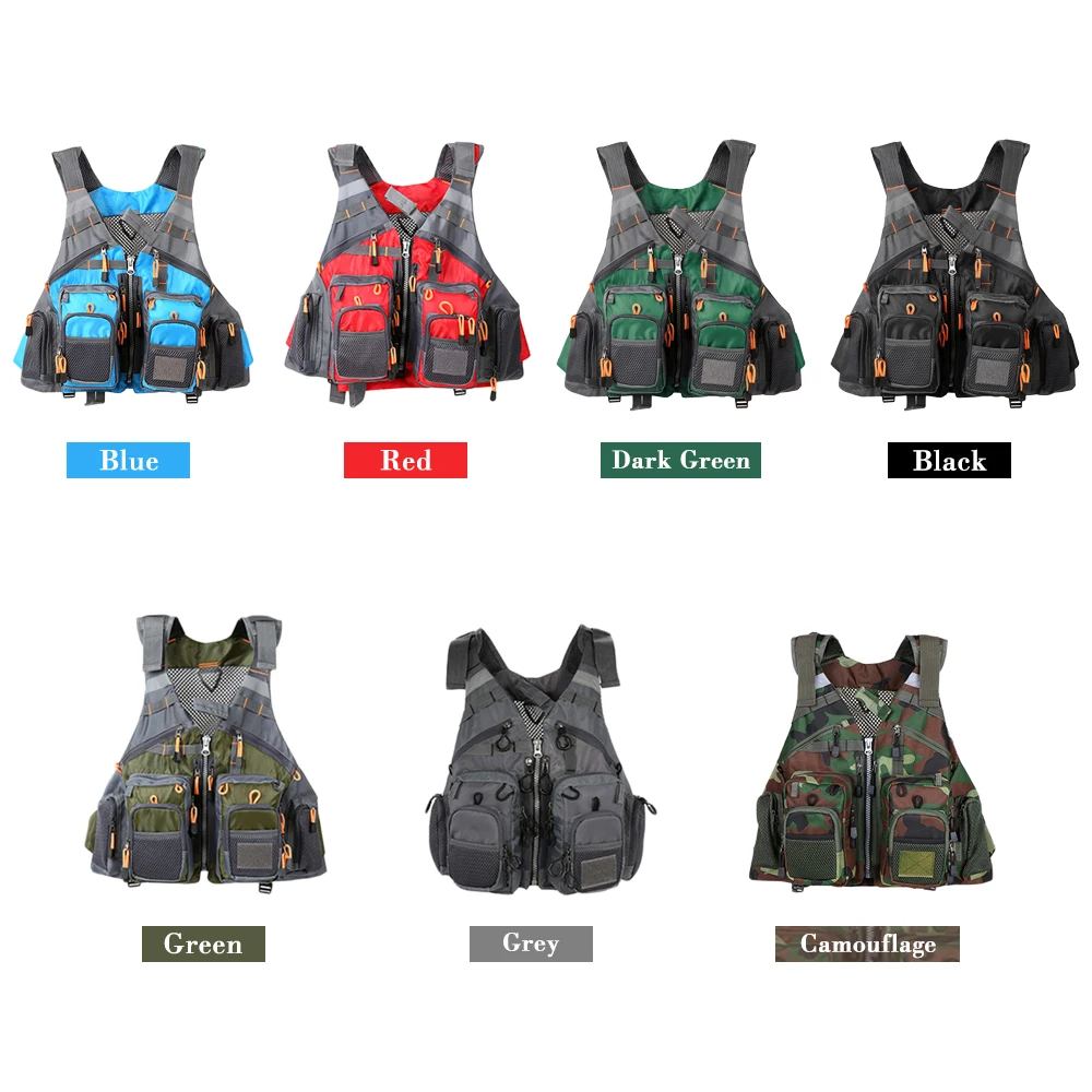 Outdoor Sport Fishing Life Vest Men Breathable Swimming Life Jacket Safety Waistcoat Survival Utility Vest Colete Salva-Vidas