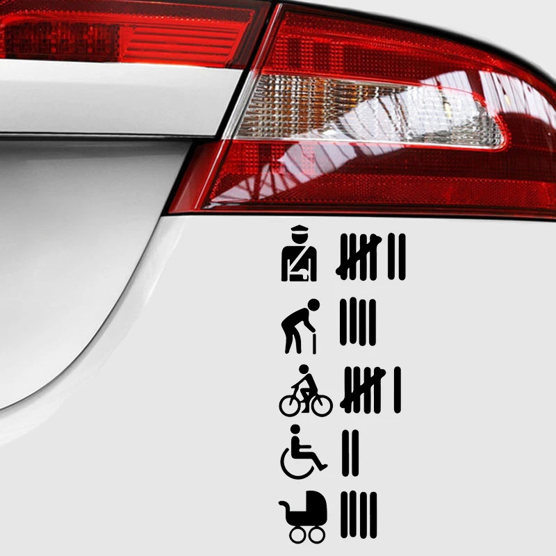 CMCT car motorcycle stroke list tally list adjustment interesting window bumper novel JDM drift waterproof sticker 15cm-6cm