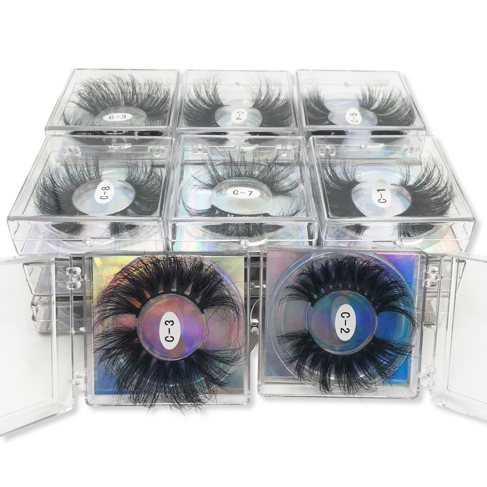 25mm Mink Lashes Wholesale 5-50 Pairs 25mm Lashes In Bulk Drmatic Long Eye Lashes Mink Cruelty Free Makeup Mink Eyelashes