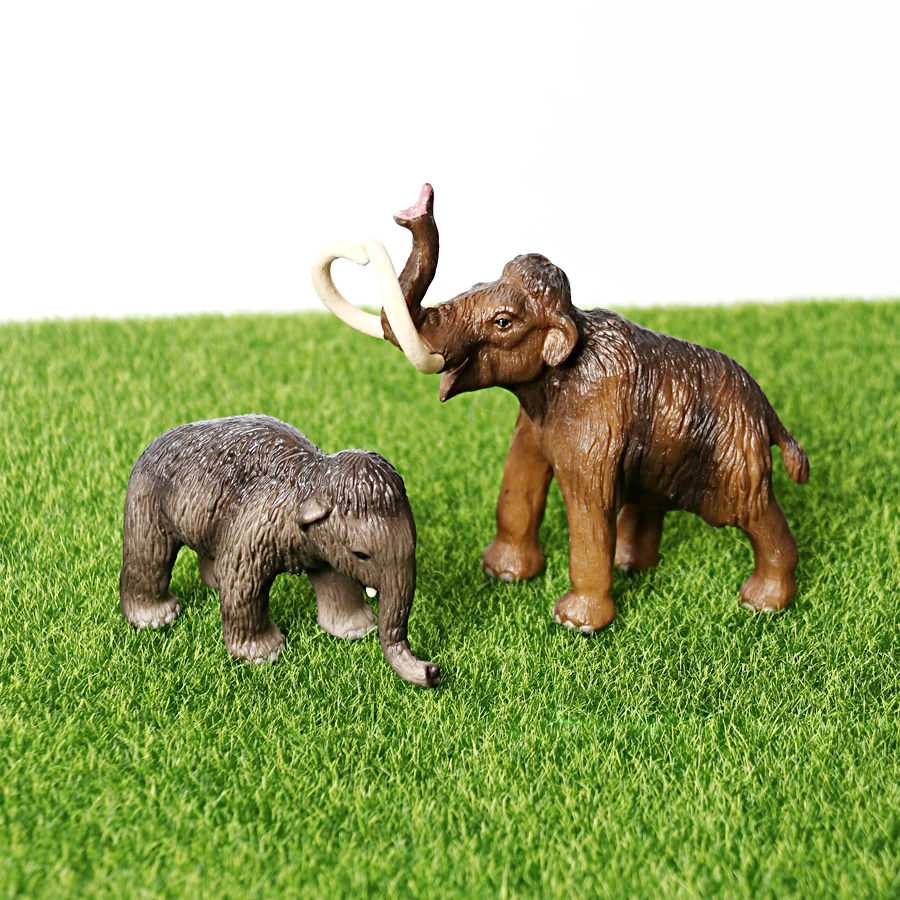 Realistico Elefante di Plastica Woolly Mammoth Animali Selvatici Modello Figura di Azione per la Raccolta Decor Scienza giocattoli Educativi