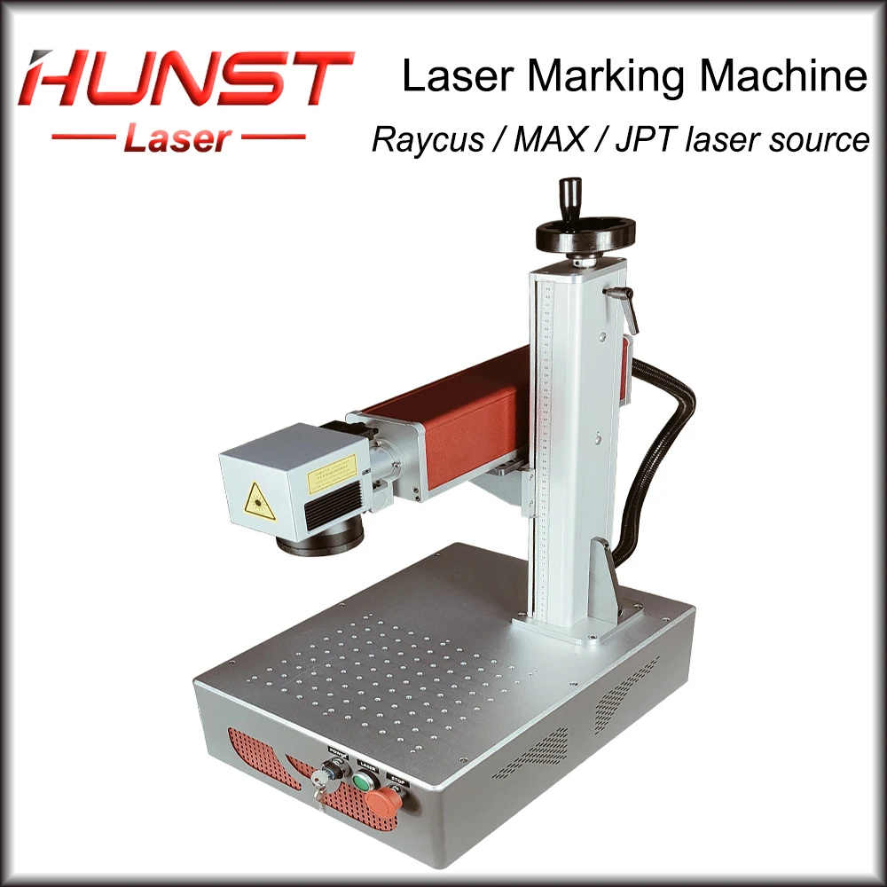 Hunst 20W/30W/50W JPT MAX Raycus Fiber Laser Marking Machine For Gold Silver Jewelry Aluminum Stainless Steel Metal Engraving