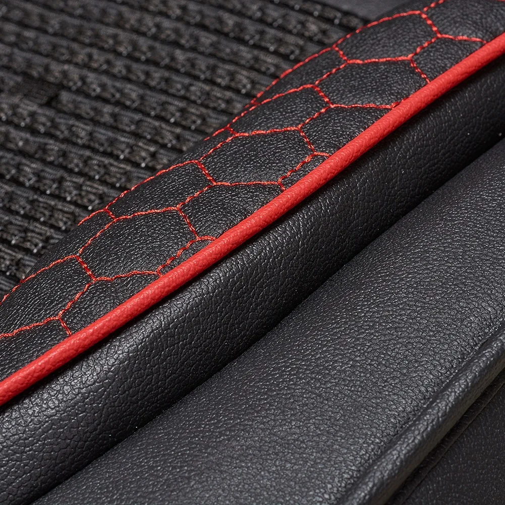 Auto Car Front Seat Cover Back Support Waist Cushion Covers Protector Mat Waterproof PU Leather Fit Most Car Interior 1pcs