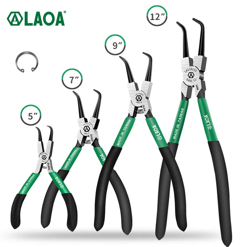 LAOA 5/7/9/12 Inch Circlip Pliers Set Multifunctional Shaft Hole Snap Ring Pliers Set Crimp Tool Internal External Ring Remover