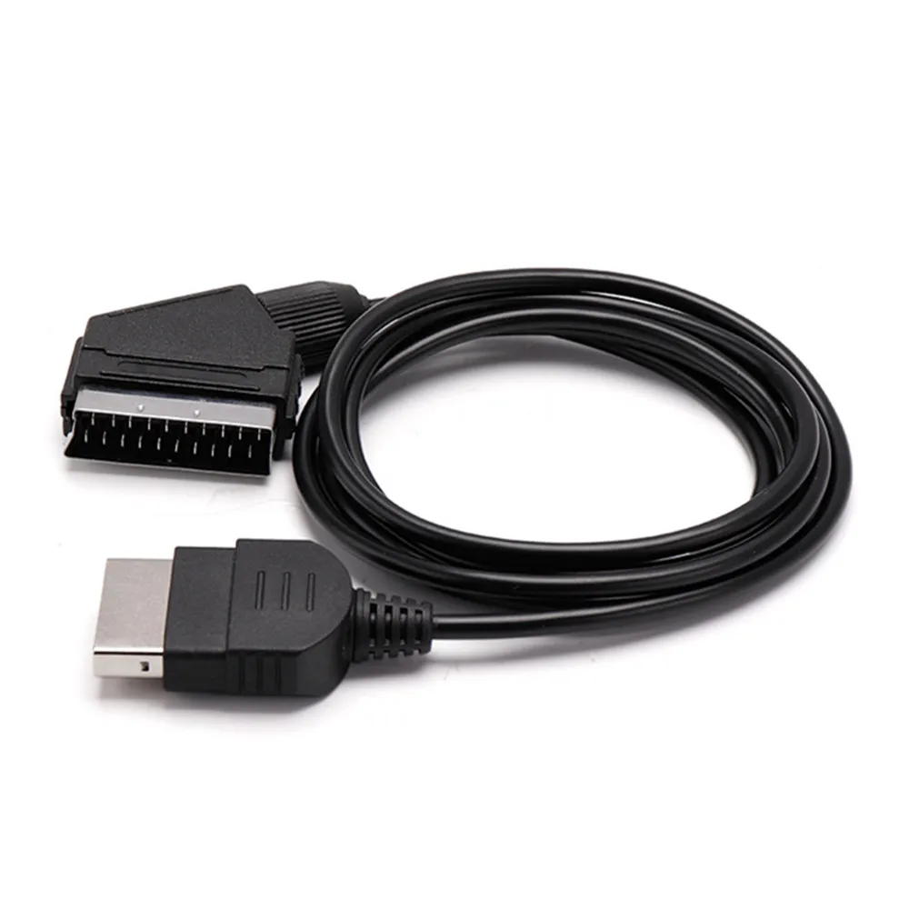 

100pcs Black 1.8M/6FT RGB Scart AV Cable Lead Audio Video Connector for XBOX Classic console