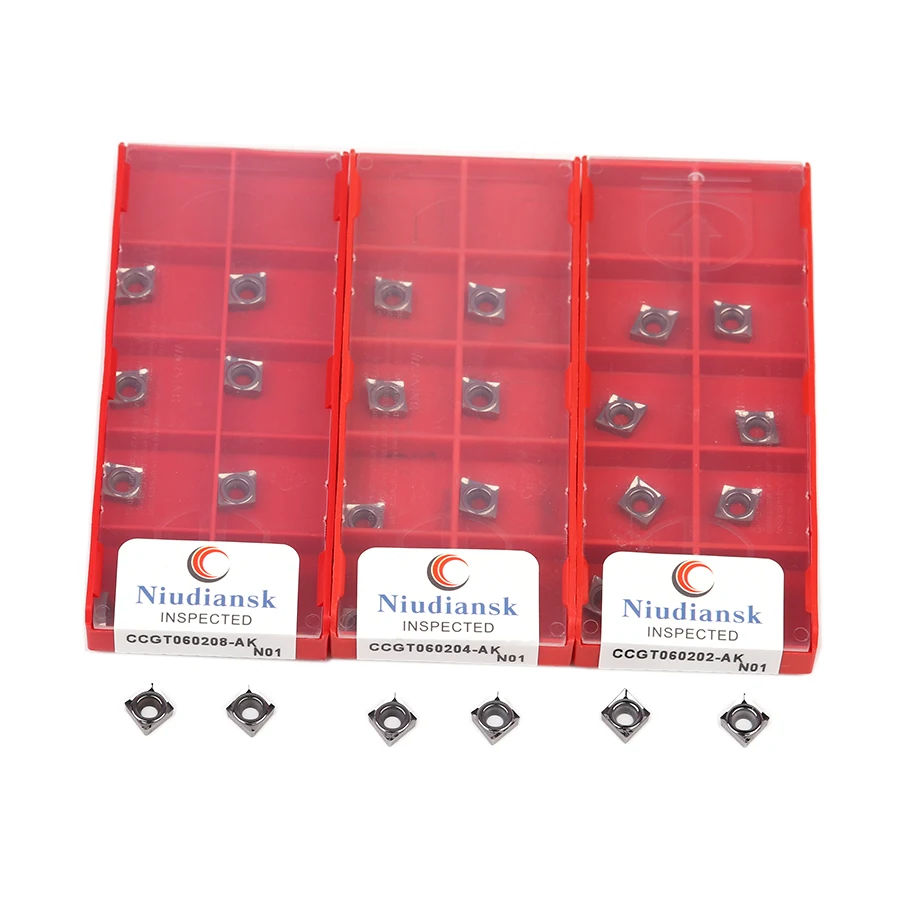CCGT060202-AK inserti in metallo duro N01 CCGT060204-AK utensili per tornitura interna N01 CCGT060208-AK utensili per tornio CNC N01 alluminio e rame