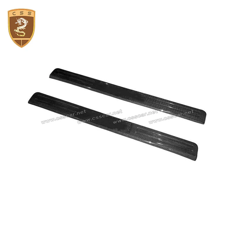 Car Door Front Rear Door Sill Pedal Cover Panel Protector Strip Trims Carbon Fiber Protect Stickers For Ferrari 458 Car Styling