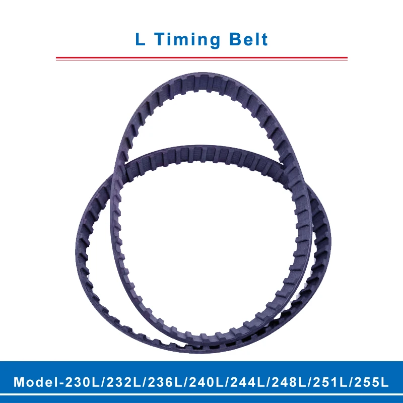 L timing belt trapezoid teeth model-230L/232L/236L/240L/244L/248L/251L/255L transmission belt width 20/25mm for L timing pulley