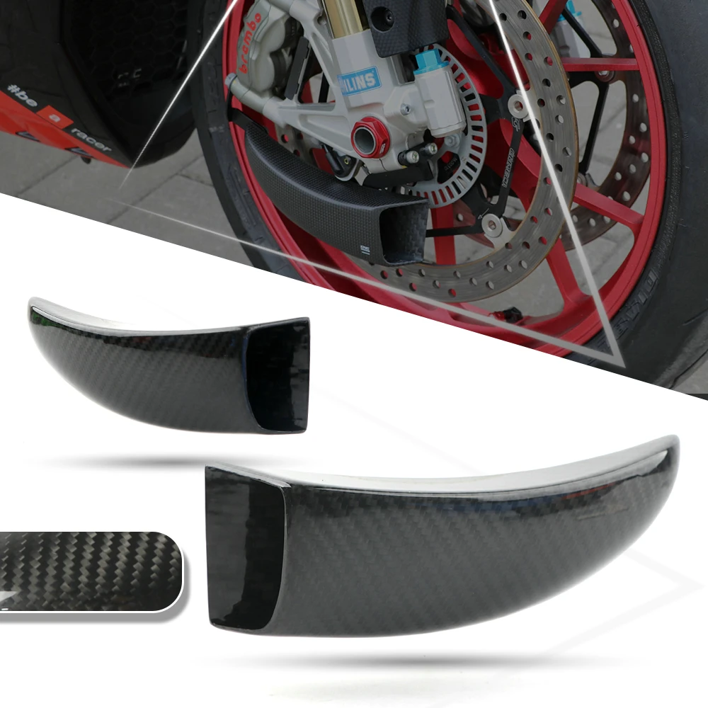 JDSOON Carbon Fiber Brake system Air Ducts For BMW HP4 RACE 17-18 1200 R NINE T 2013-2019 R1200R K53 13-18 & Fixing kit