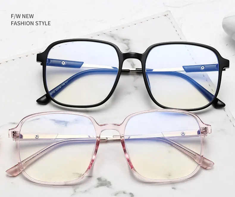 Retro Kunststoff Brillen Rahmen Unisex Vollrand Brillen Anti Blue Ray Myopie Gläser Neue Ankunft Heißer Verkauf Brille – Detail 1