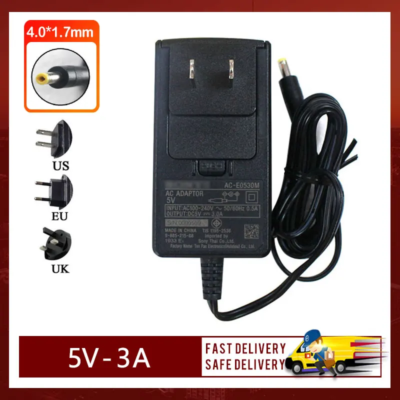 5V 3A AC/DC Adapter For SONY SRS-XB30 AC-E0530M SRS-XB41 Portable Speaker Dock Power Adapter Charger