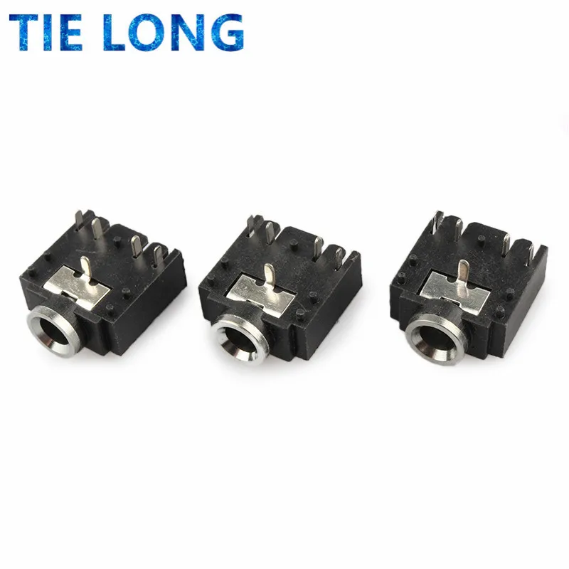 Hot 10 Pcs 5 Pin 3.5mm Female Audio Stereo Jack Socket PJ-307 PJ307 3F07 Audio Socket