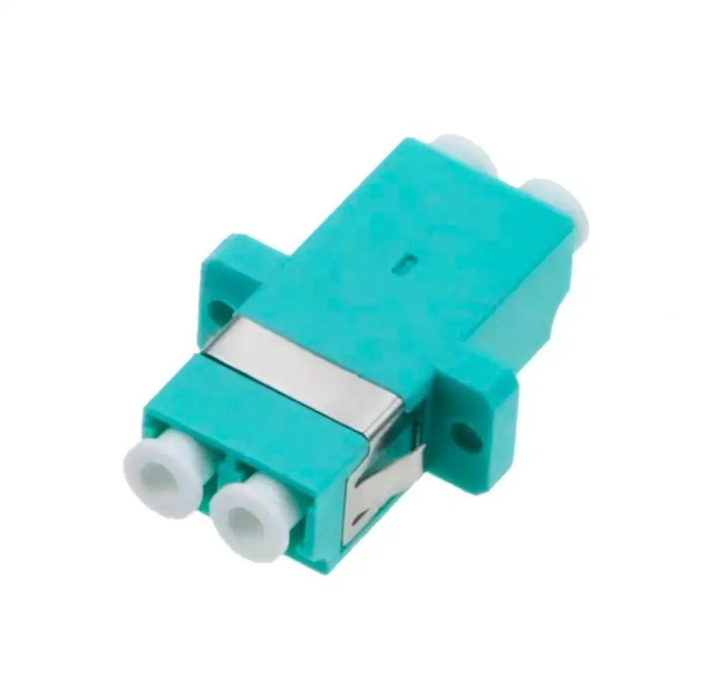 25/50/100/200/300/400pcs LC UPC duplex fiber optic adapter OM3 Aqua Multimode DX coupler connector free shipping ELINK IL 0.2dB